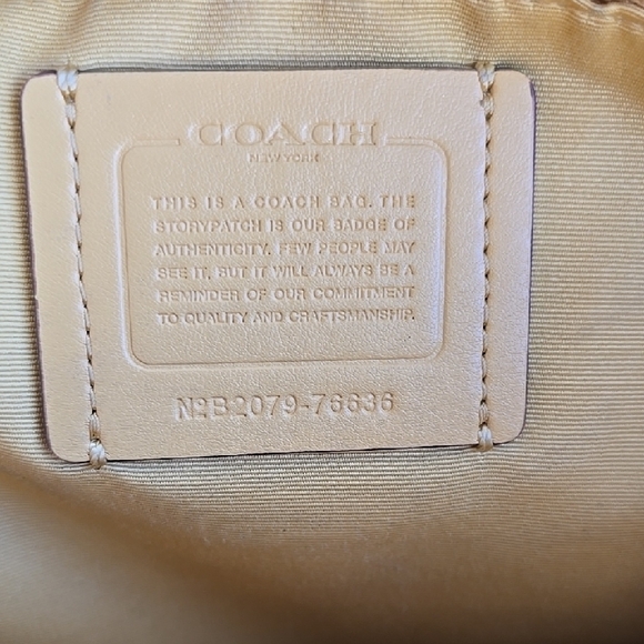 Coach Tan and Yellow Womens Tote Bag 17.5" x 11" x 6" w/ Dust Bag 23" x 19" 8" - Picture 2 of 16